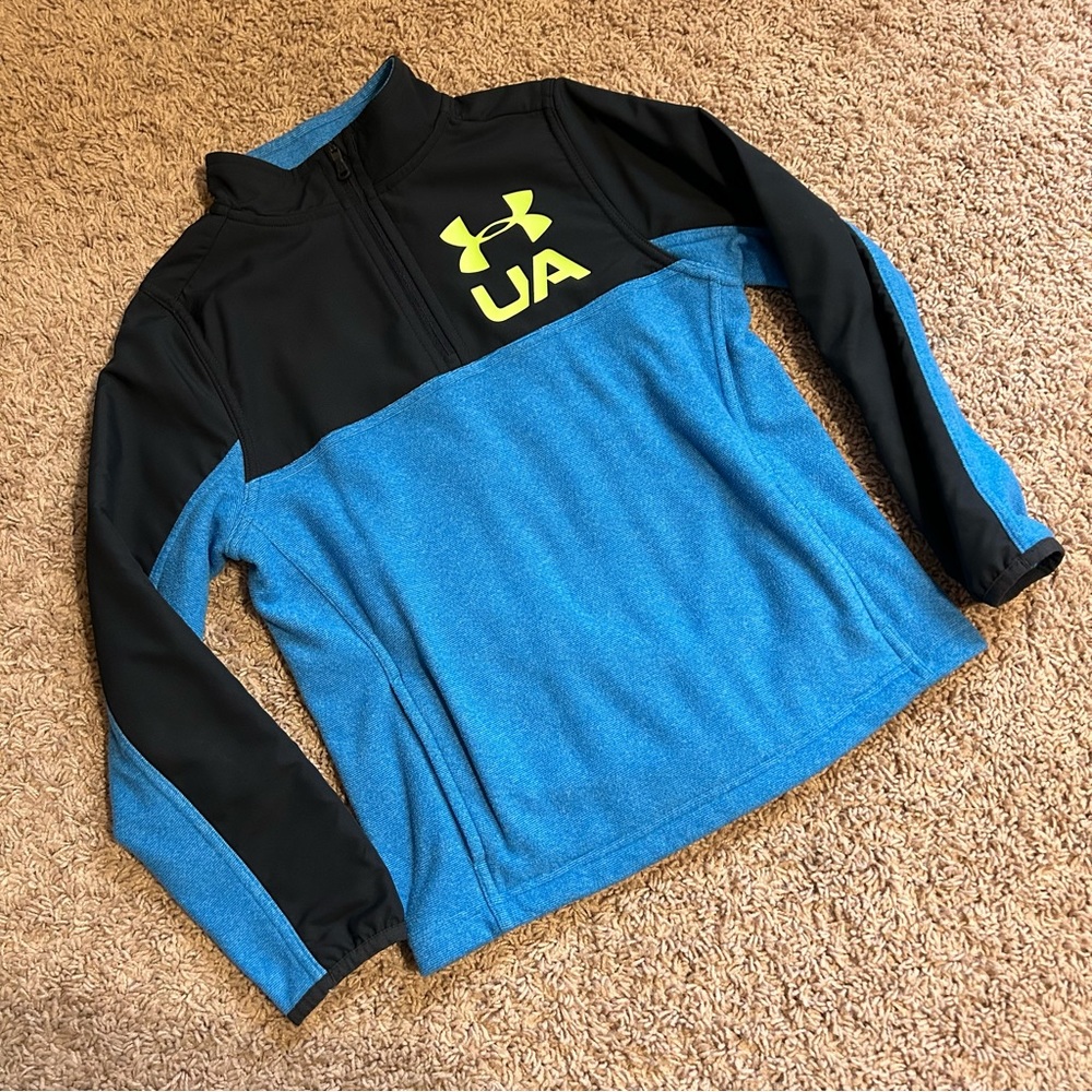 Under Armour 1/4 Zip Coldgear Pull-Over Boys Youth Small